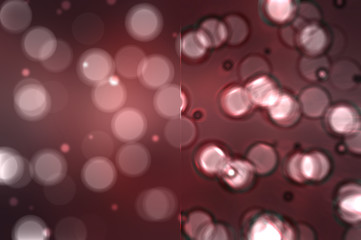 Bokeh light, shimmering blur spot lights on red abstract 