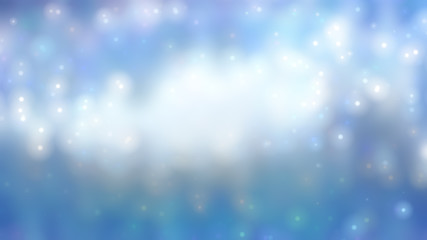 Bokeh light, shimmering blur spot lights on blue abstract