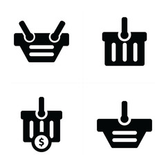 Obraz premium Shopping cart Icon Set