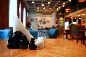 table restaurant abstract blurred background