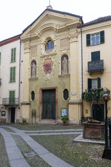 Fototapeta na wymiar Church in the old town of Acqui Terme