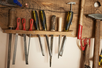 set of tools for working wood