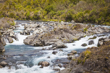 Flußlandschaft im Tongariro Nationalpark Neuseeland