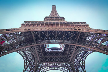 Paris, France, February 8, 2016: Eiffel tower, Paris, France - one of the simbols of this city