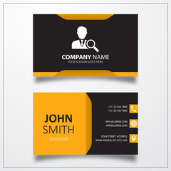 Job search icon. Business card template