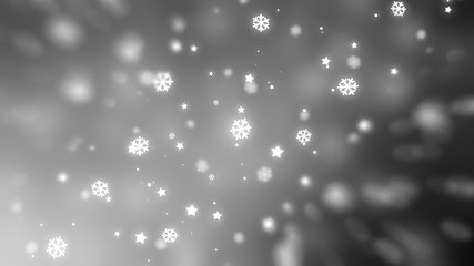 Christmas grey background. the winter background, falling snowfl