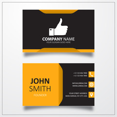 Thumb icon. Business card template