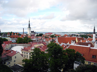 Fototapeta na wymiar City of Tallinn on the Baltic Sea.