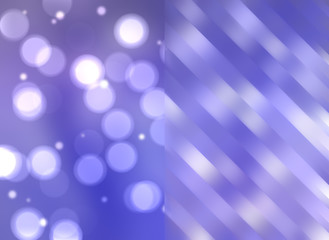 Bokeh light, shimmering blur spot lights on violet abstract back