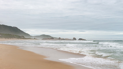 Fototapeta na wymiar Mole beach in Florianopolis, Santa Catarina, Brazil.