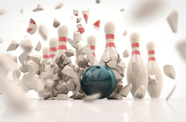 bowling balls smashed into pieces © adimas