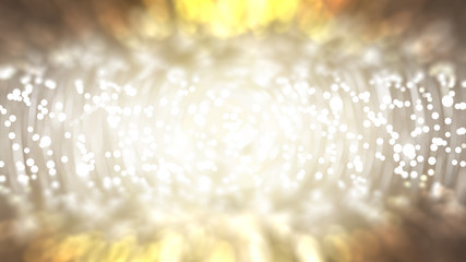 Bokeh light, shimmering blur spot lights on gold abstract backgr