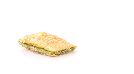 mini pie biscuit with kiwi jam