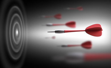 darts flying to the target © adimas