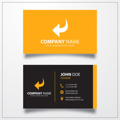 Undo icon. Business card template