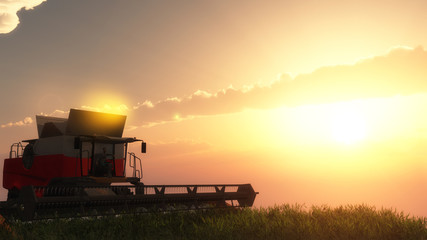 wheat harvester