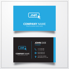 Domain NET icon. Business card template