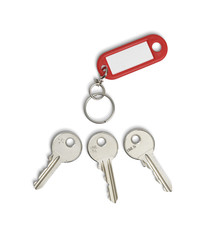 Key chain Tagged and three keys