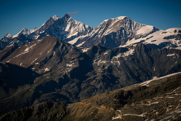 View of Alps mountain range at Zermatt
