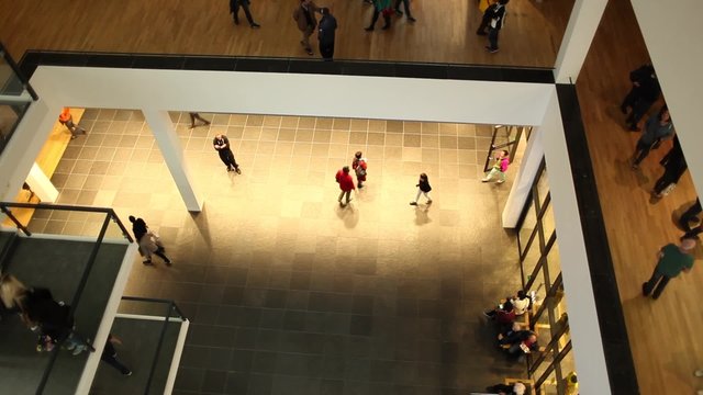 Top View of a Large Room of The museum