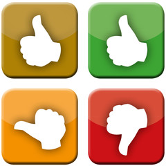 Daumen Icon für Feedback und Bewertung