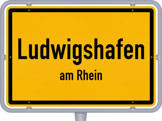 Ortsschild, Ludwigshafen am Rhein