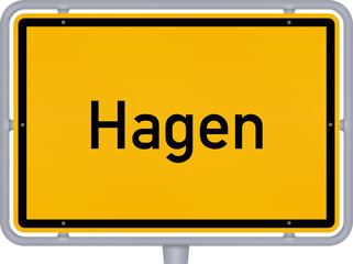 Ortsschild, Hagen