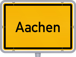 Ortsschild, Aachen