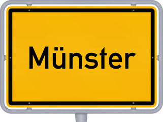 Ortsschild, Münster
