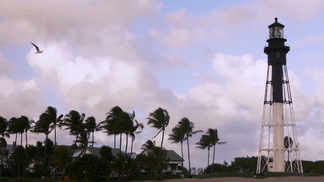 Fast Time Lapse of Hillsboro Lighthouse Pompano Beach Florida