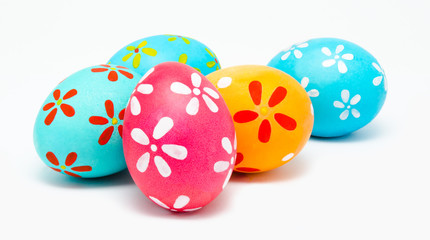Perfect colorful handmade easter eggs