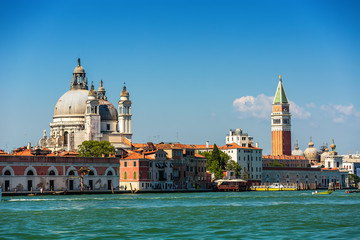 Fototapeta premium Grand Canal and Basilica Santa Maria della Salute, Venice, Italy