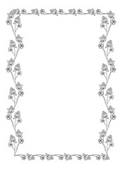 Outline frame with shamrock contour