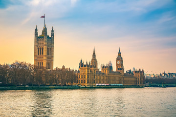 Fototapeta na wymiar Houses of parliament in London, UK