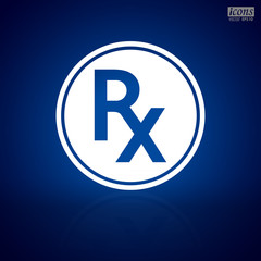 Fototapeta premium Rx medical /medicine sign.