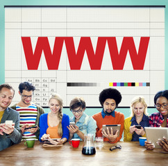 WWW Website Networking Connection Sharing Social Concept