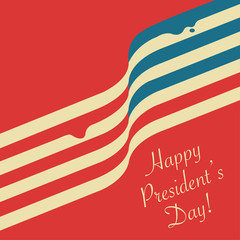 President's day. American flag