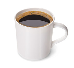 Cup of coffee isolated on white