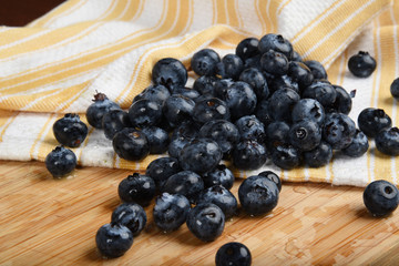 Fresh picked blueberries