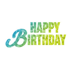 triangle shape happy birthday text pattern