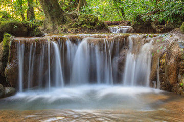Fototapeta na wymiar Waterfall in the tropical forest