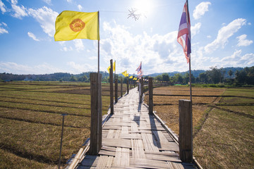 MAE HONG SON, THAILAND - DECEMBER 28, 2015: Zutongpae Bridge is