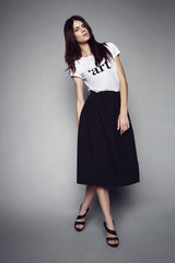 Fototapeta premium Attractive woman in casual wear