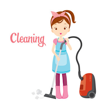 Girl With Vacuum Cleaner, Housework, Appliance, Domestic Tools, Computer Icon, Cleaning, Symbol, Icon Set, Spring Season