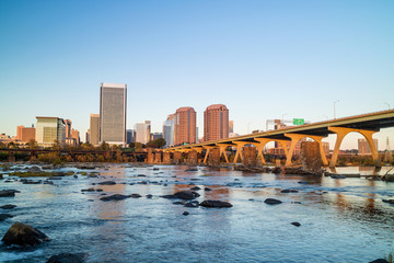 View of the skyline in Richmond, Virginia.
