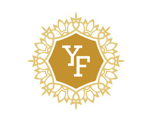 Fototapeta premium YF initial royal letter logo