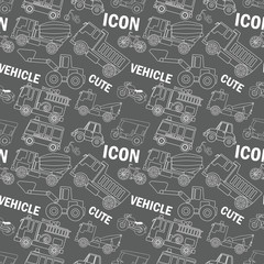 transportation white stripe icons seamless.