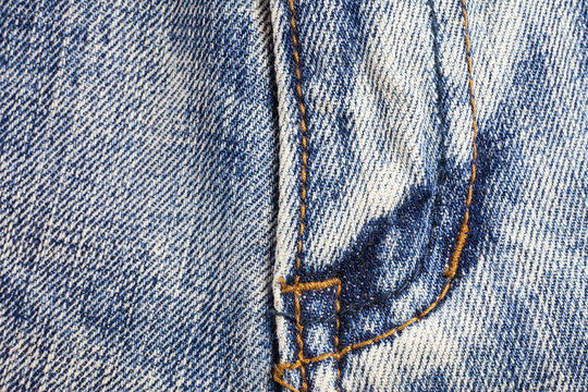 Fragment of jeans texture background.
