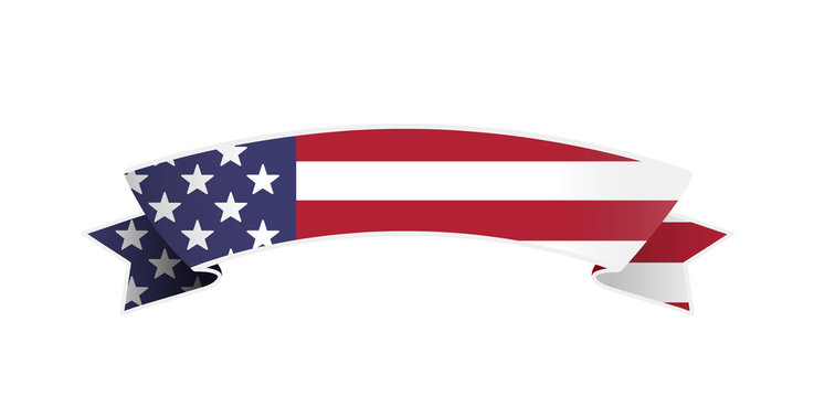 Printable American Flag Ribbon