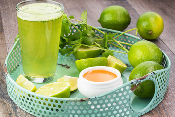 Lime agua fresca.